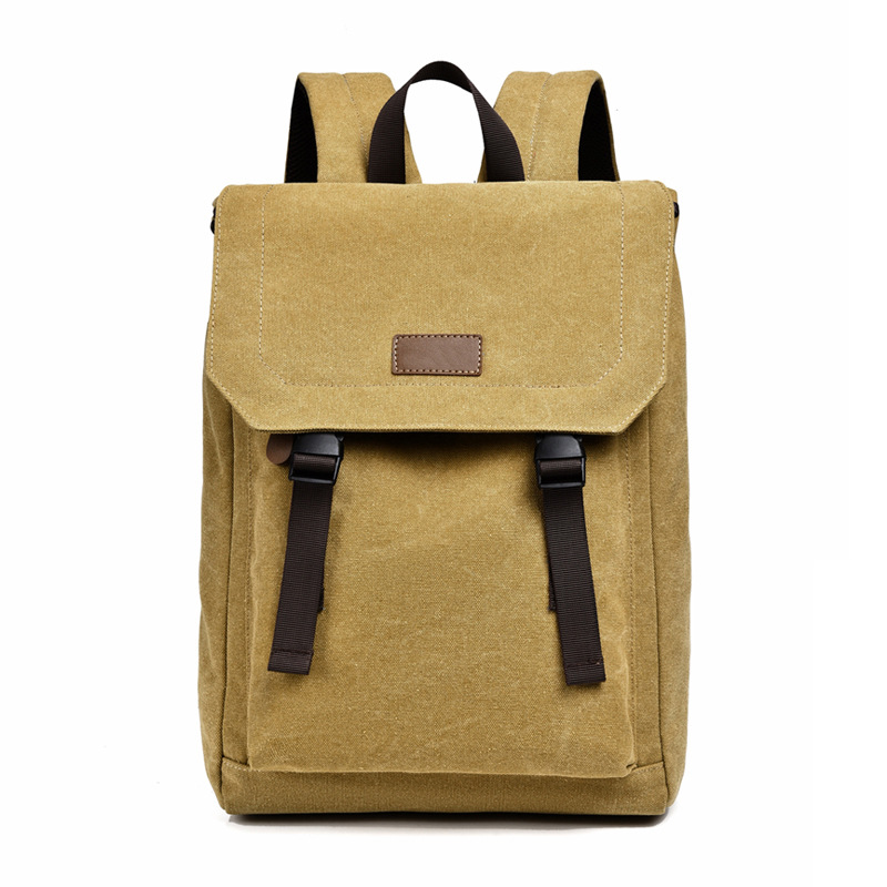 New men's backpacks, American casual computer bags, travel canvas bags, college and junior high school students' schoolbags Item Picture