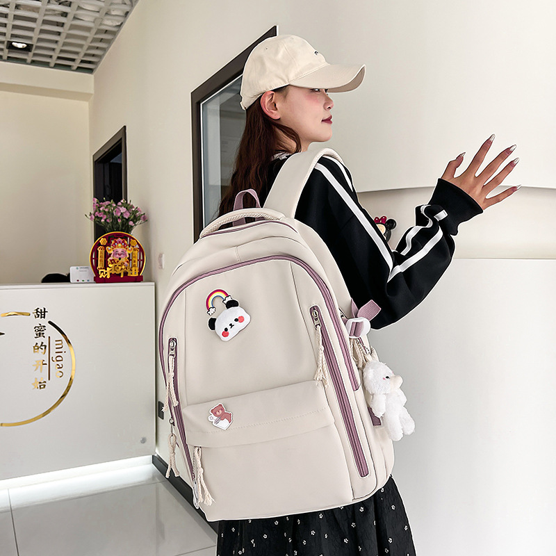 Summer new schoolbag: Korean style ins forest-themed, fresh and cute, lightweight backpack for grades three to six details Picture