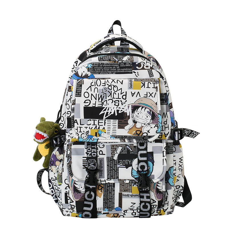 Men's 2023 new style personalized graffiti middle school backpack, Japanese trendy brand college student couple travel backpack Item Picture