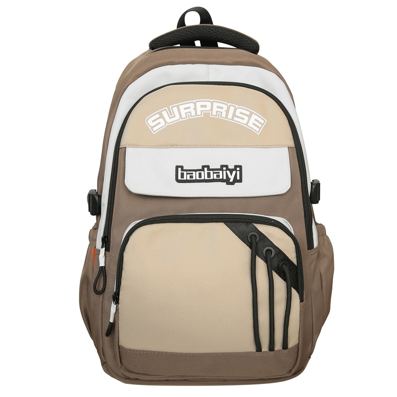 Large-capacity backpack for girls, a trendy backpack for high school students in 2024, a new sporty style schoolbag for junior high school students and college students for boys Item Picture