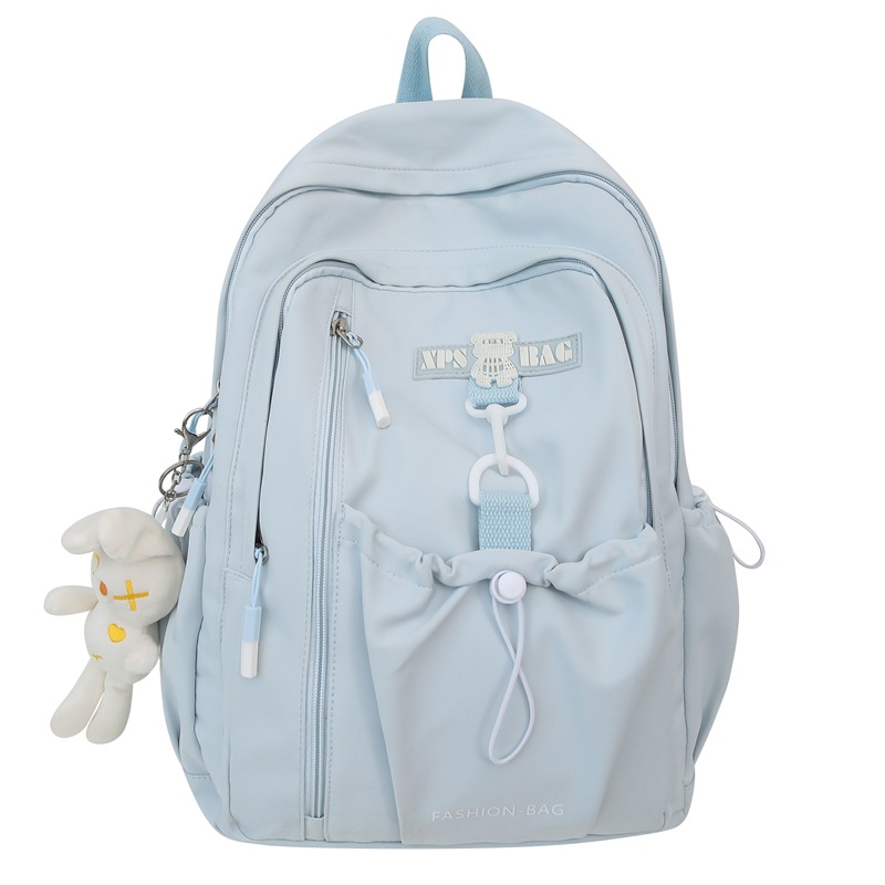 Forest-style ins simple campus cute girl schoolbag, Japanese-style Harajuku style versatile solid color backpack for primary and secondary school students Item Picture