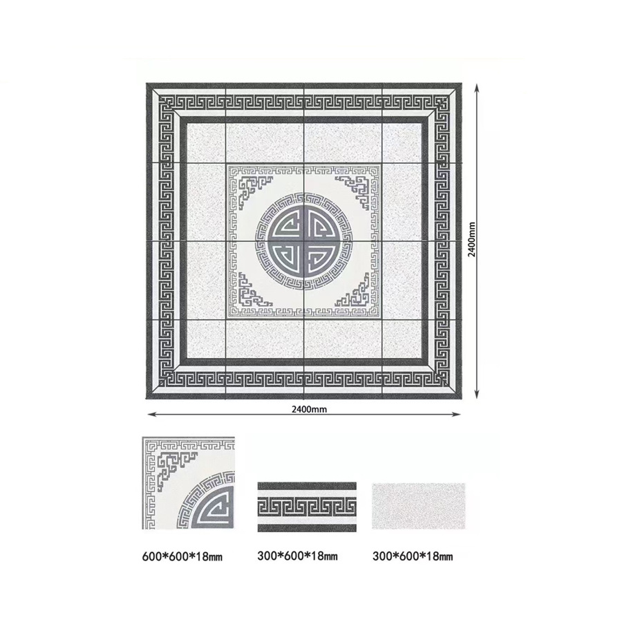 Zhongshi Villa courtyard garden, Mosaic floor, stone paving, outdoor yard, stone imitation brick, pc brick, ice crack anti-slip quartz brick Application Scenario