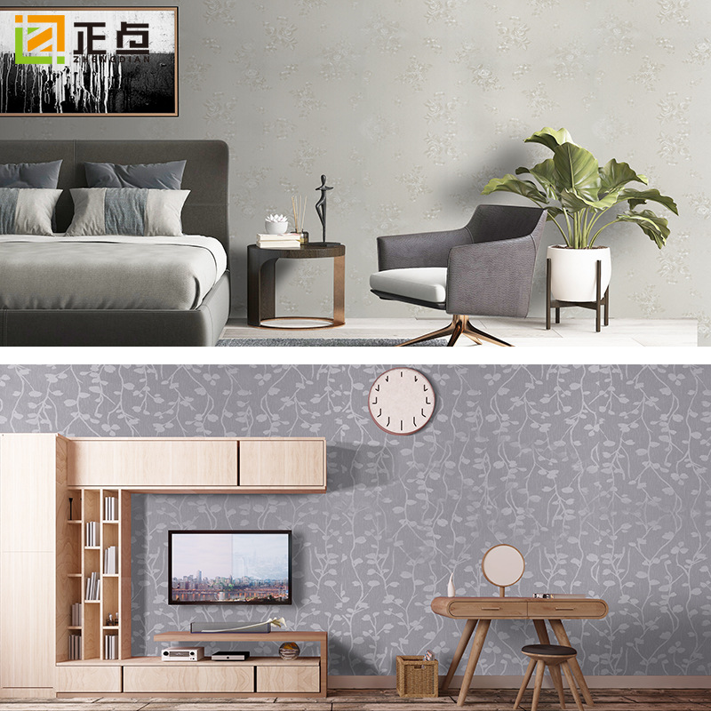 Self-adhesive simple pattern silk waterproof background wall wallpaper for bedrooms, hotels, guesthouses, offices and dormitories Specification drawing