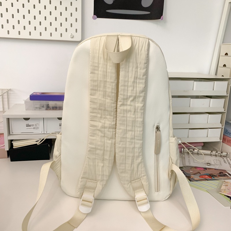 Forest-themed junior high school girl schoolbag, solid color, versatile, large-capacity backpack, fresh and light travel backpack Specification drawing