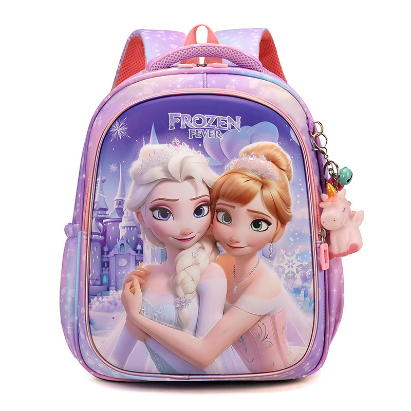 Cute anime cartoon backpack for grades 1-3 of kindergarten, new high-appeartion-level color-blocking and lightweight backpack Item Picture