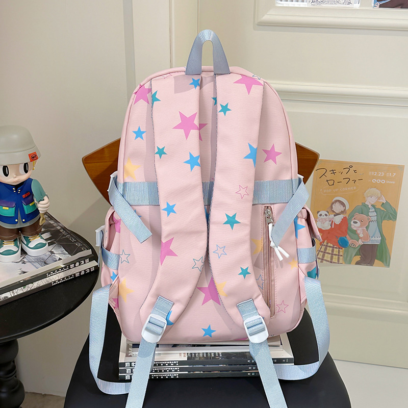 The new cute star-shaped backpack for summer 2025, with an ins style and high appearance standards, is a sweet and transparent bag for junior and senior high school girls Specification drawing