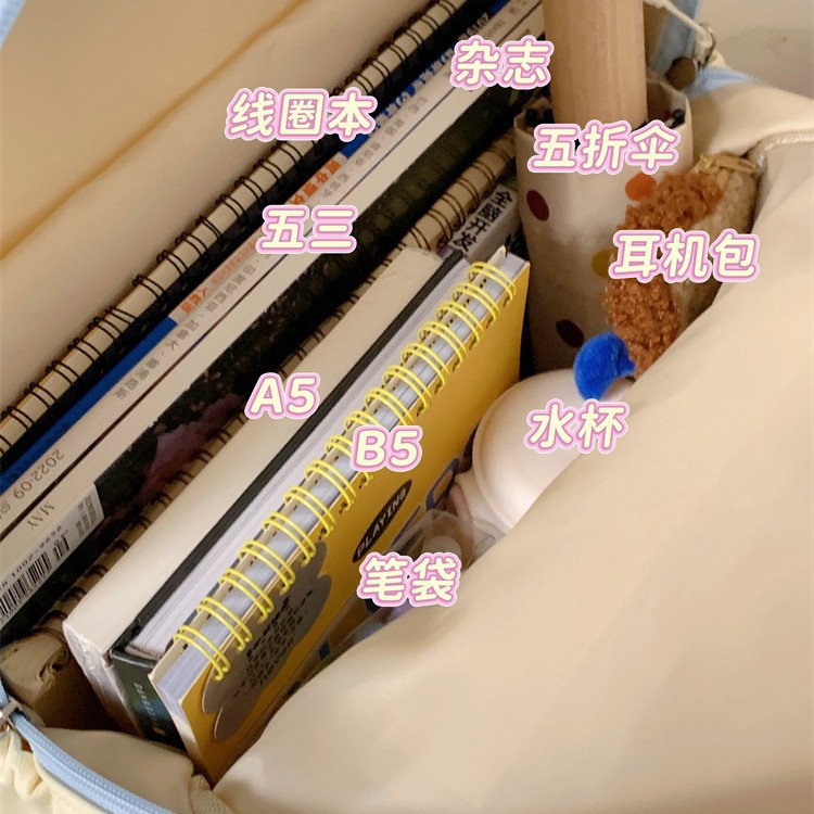 A new high-appearance-level college style fresh, sweet and transparent backpack for junior and senior high school students, with a large capacity for light commuting Application Scenario