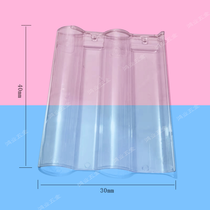 ✅ Transparent roof, high molecular organic resin, transparent glazed tile roof, plastic skylight roof, greenhouse, ceramic tile Specification drawing