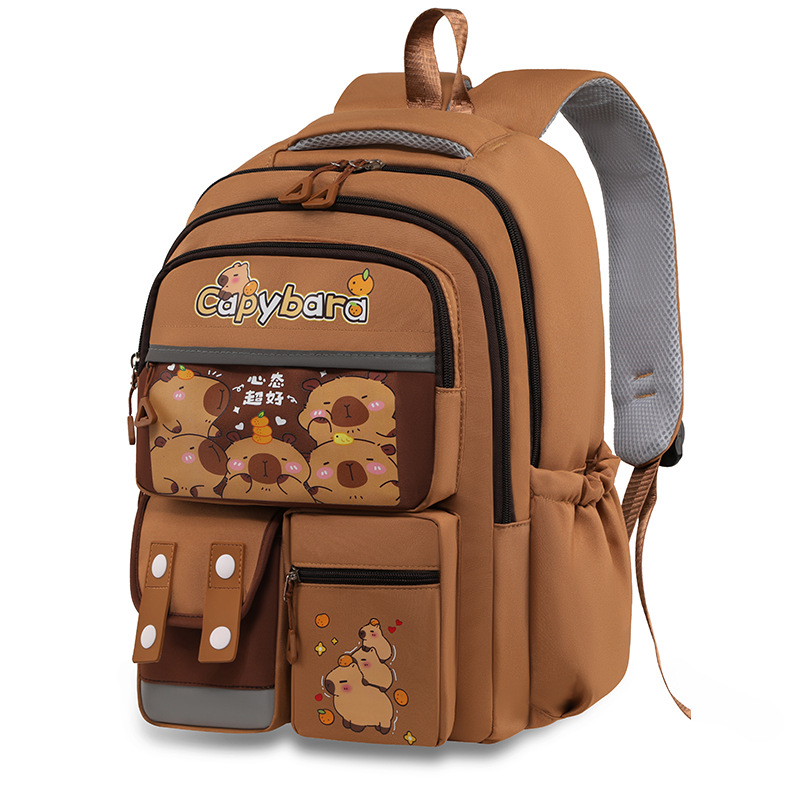 New backpack for primary school students, Kapibala backpack for homework, multi-functional back-protecting backpack, lightweight travel bag Application Scenario