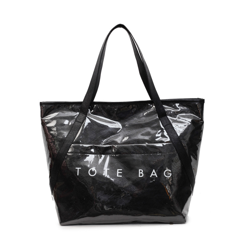 A new high-appeartion-level fashionable transparent jelly bag for women, a casual, simple, lightweight and large-capacity tote bag for commuting Item Picture