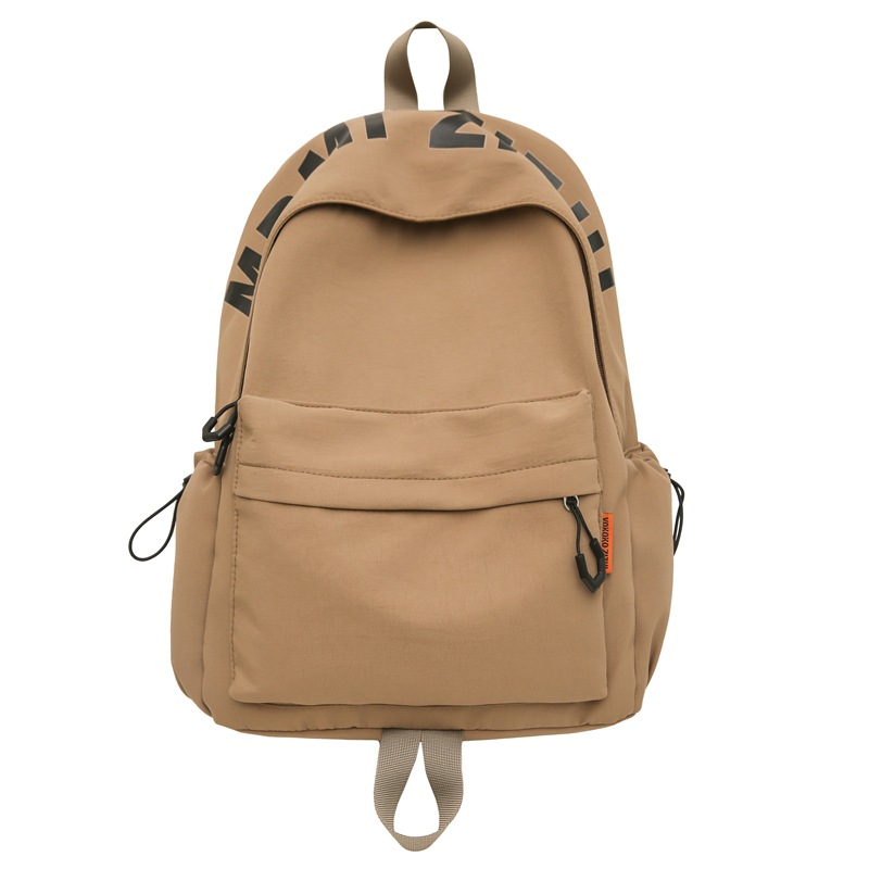 2025 New style simple letter backpack for middle school students, Japanese trendy brand college student couple travel backpack Item Picture