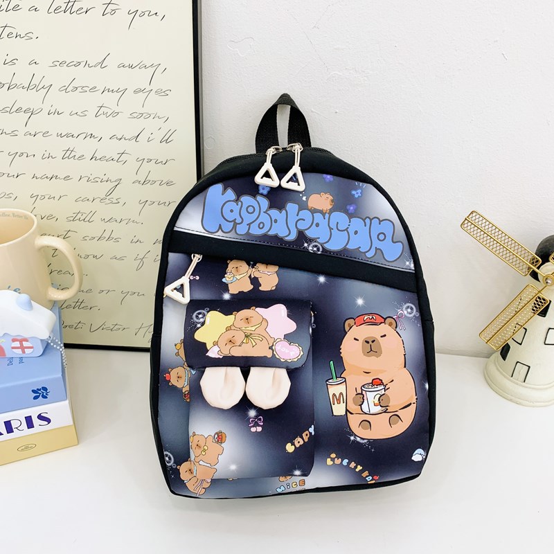 2025 New large-capacity children's bag, niche design, cute backpack and backpack, trendy and simple spring bag details Picture