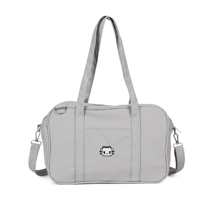 Cute school-style girl handbag, Japanese-style solid color versatile commuter single-shoulder bag, niche design simple crossbody bag Item Picture