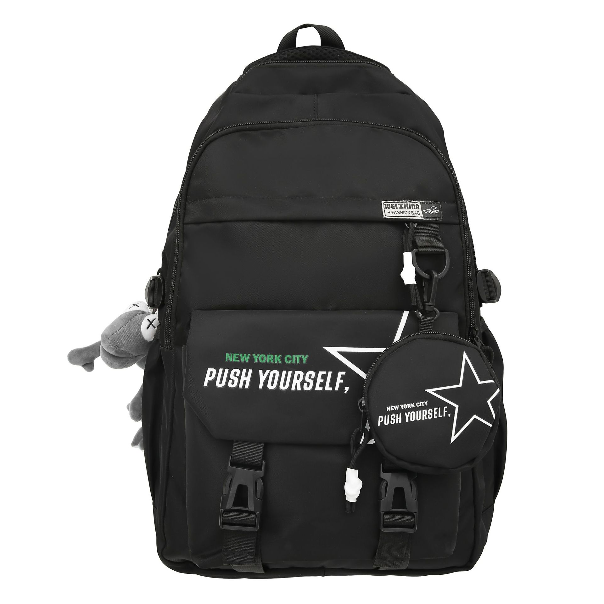 Japanese-style ins workwear-style backpacks for men, large-capacity backpacks for junior and senior high school students, and cool couple backpacks for college students Item Picture