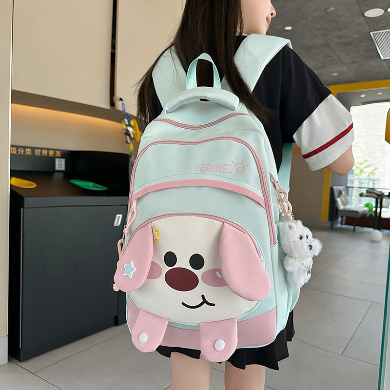 A new Japanese-style ins high-appearance-level, fresh and sweet, Harajuku style cute dog backpack for women, lightweight and large-capacity backpack details Picture