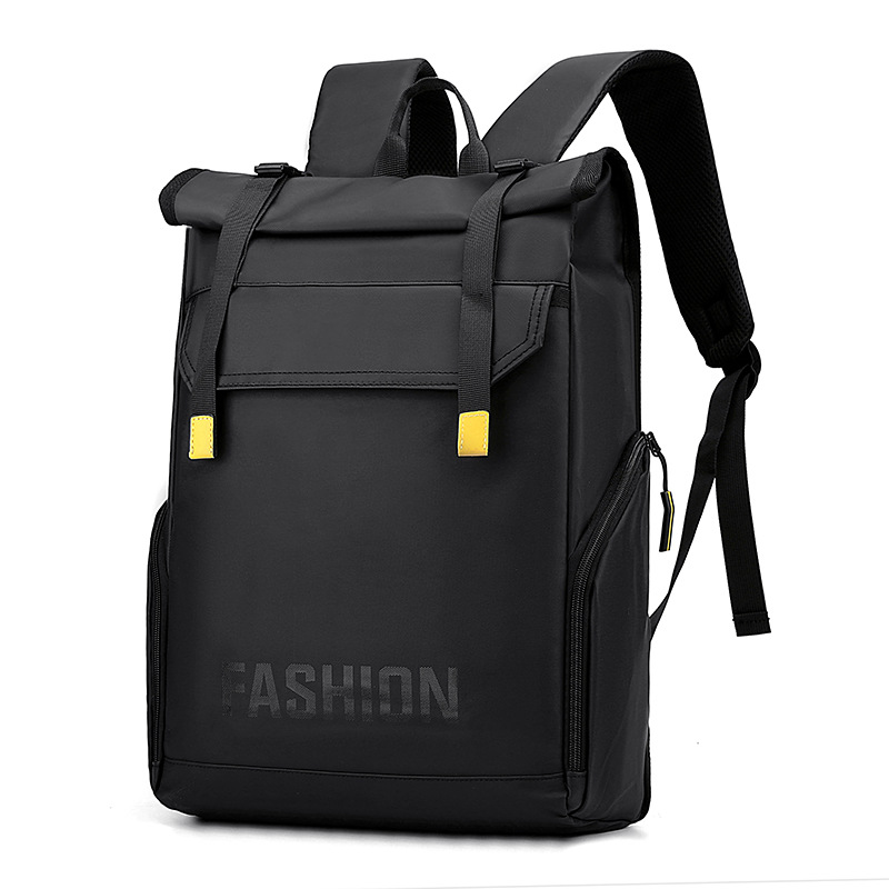 New men's rolled-up backpack, large-capacity casual bag, high-end nylon foldable and rolleable backpack Item Picture