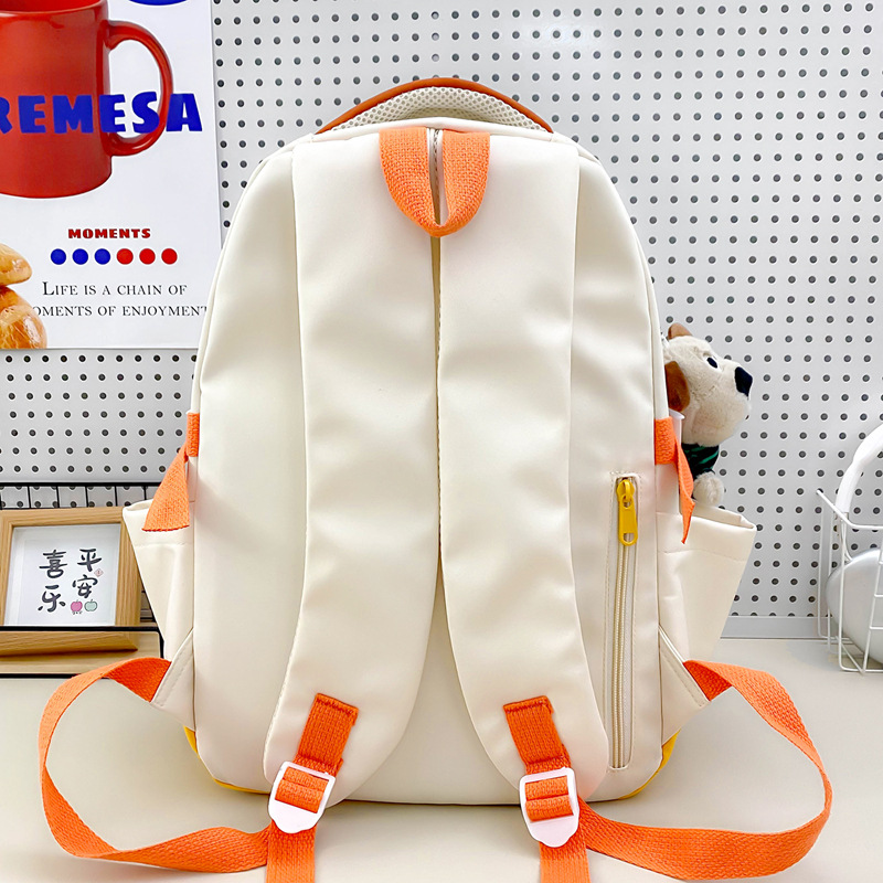 Japanese-style cute color-blocking backpacks for girls, large-capacity forest-themed schoolbags for primary and secondary school students, versatile and sweet after-school bags Specification drawing