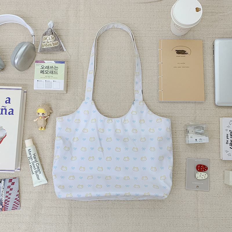 2025 New cute single-shoulder bag for girls, ins fashionable tote bag for women's commuting, fresh and large-capacity handbag Specification drawing