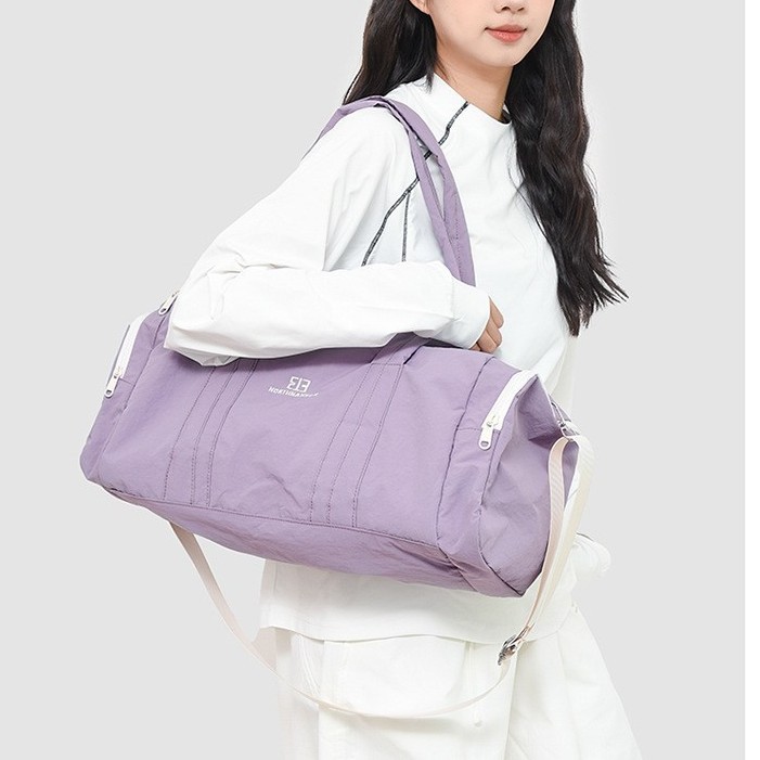 New Korean-style sports, fitness and yoga bag for foreign trade, lightweight, water-repellent for women, large-capacity storage bag for short trips details Picture