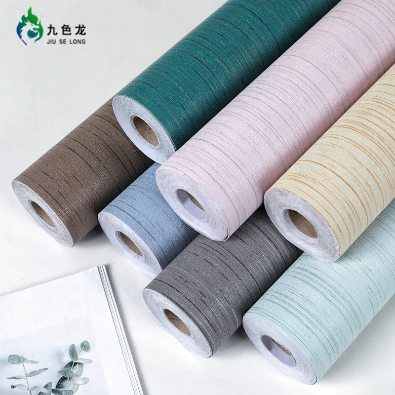 Self-adhesive wallpaper with fabric texture, thickened waterproof plain color, hotel living room, bedroom, corridor, background wall, wardrobe renovation wallpaper Specification drawing