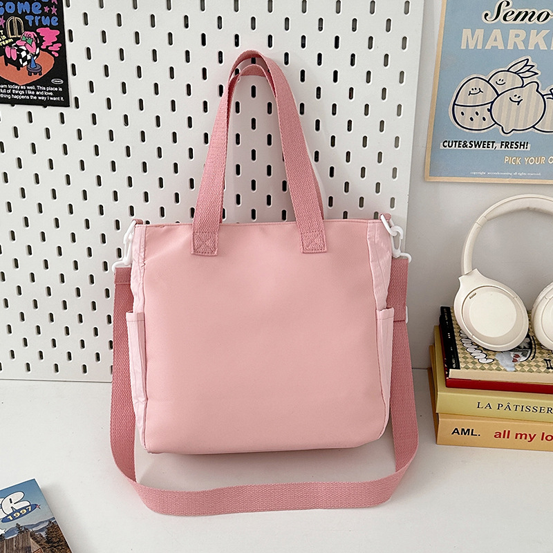 Simple and versatile, large-capacity single-shoulder bag, soft girl handbag, student tutorial and class bag, commuting tote bag Specification drawing