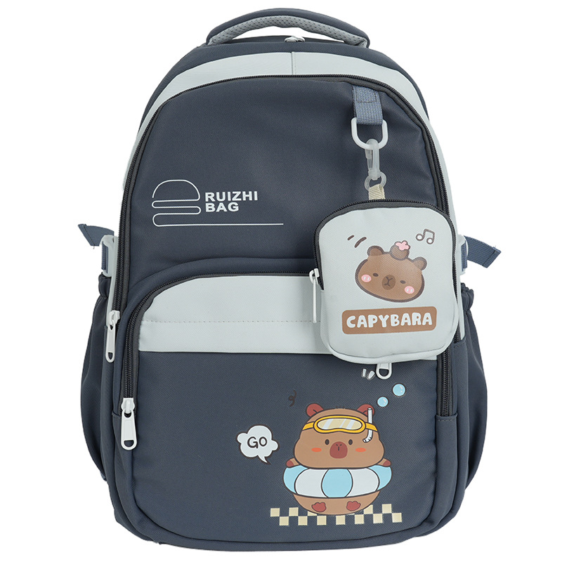 New high-appearancelevel schoolbags, large-capacity backpacks for junior high school and senior high school students, color-blocking backpacks for college students, and a trend of backpacks for primary school students Item Picture