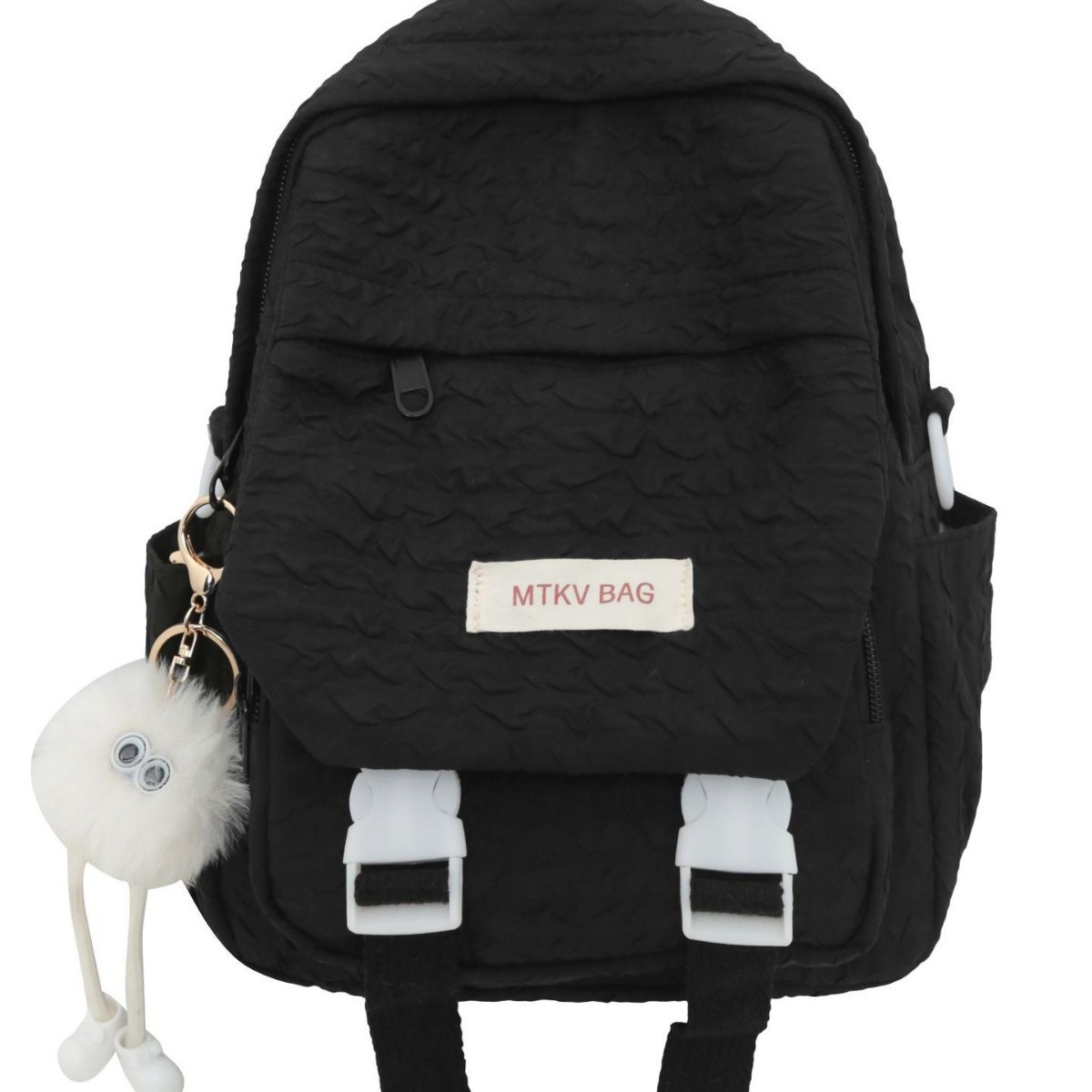 Japanese-style Instagram sweet girl travel mini backpack with high appearance level bubble grid cream series children's study backpack Item Picture