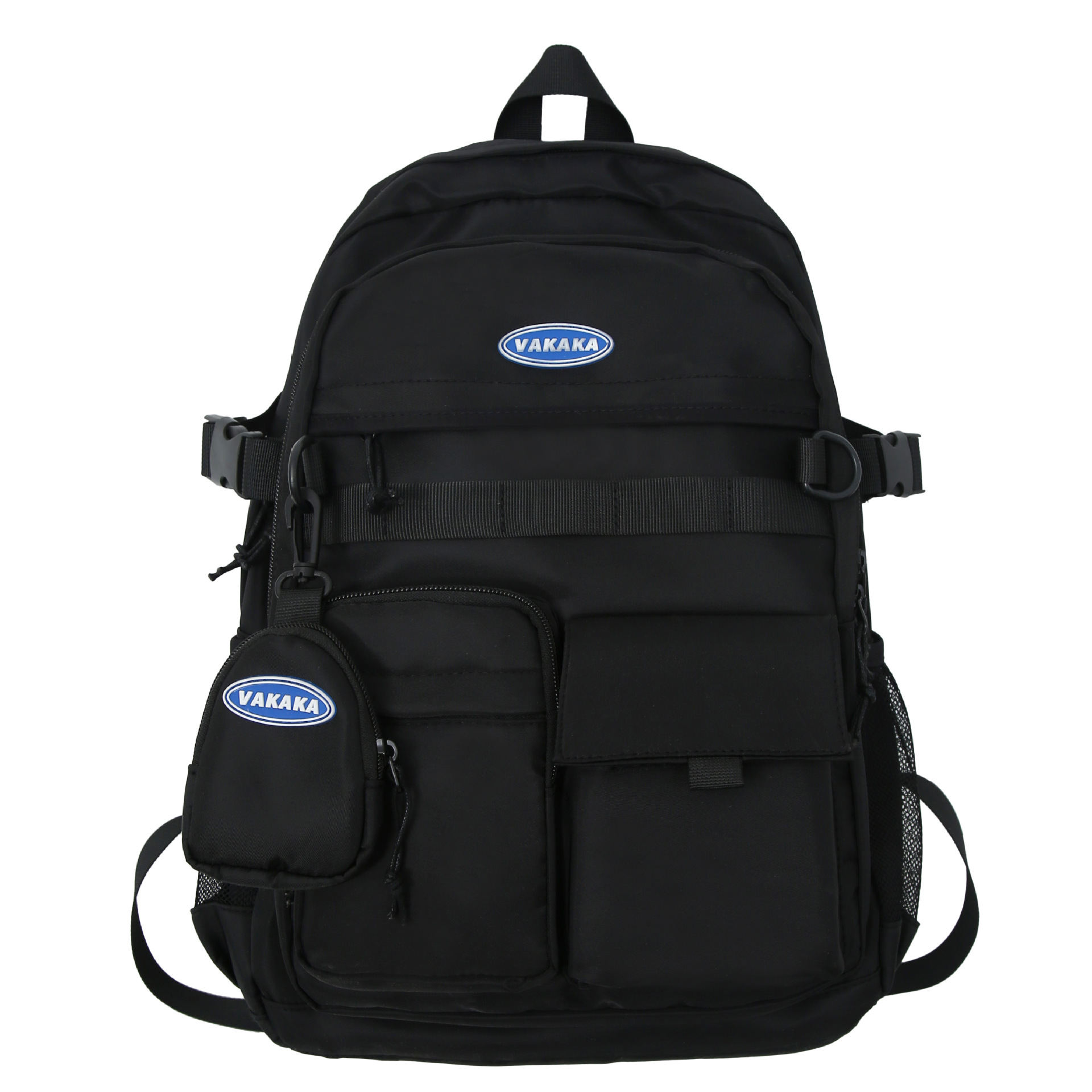 Korean style ins large-capacity workwear-style college student couple casual backpacks, retro and trendy men's travel backpacks Item Picture