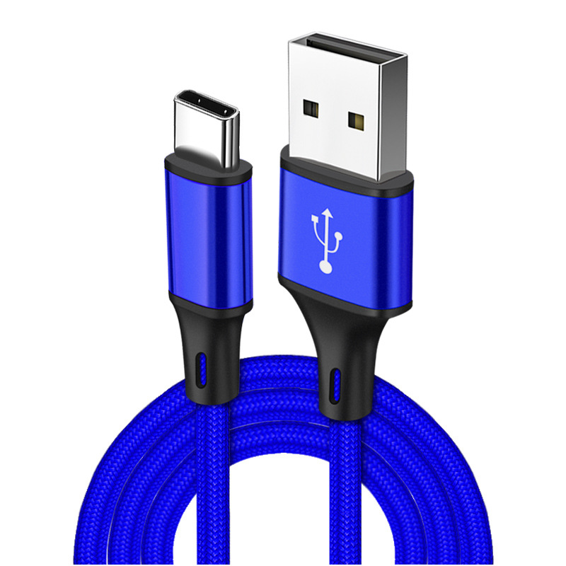 2-meter fast-charging mobile phone data cable, 3-meter extended nylon braided, suitable for Apple and Android type-c charging wholesale Item Picture