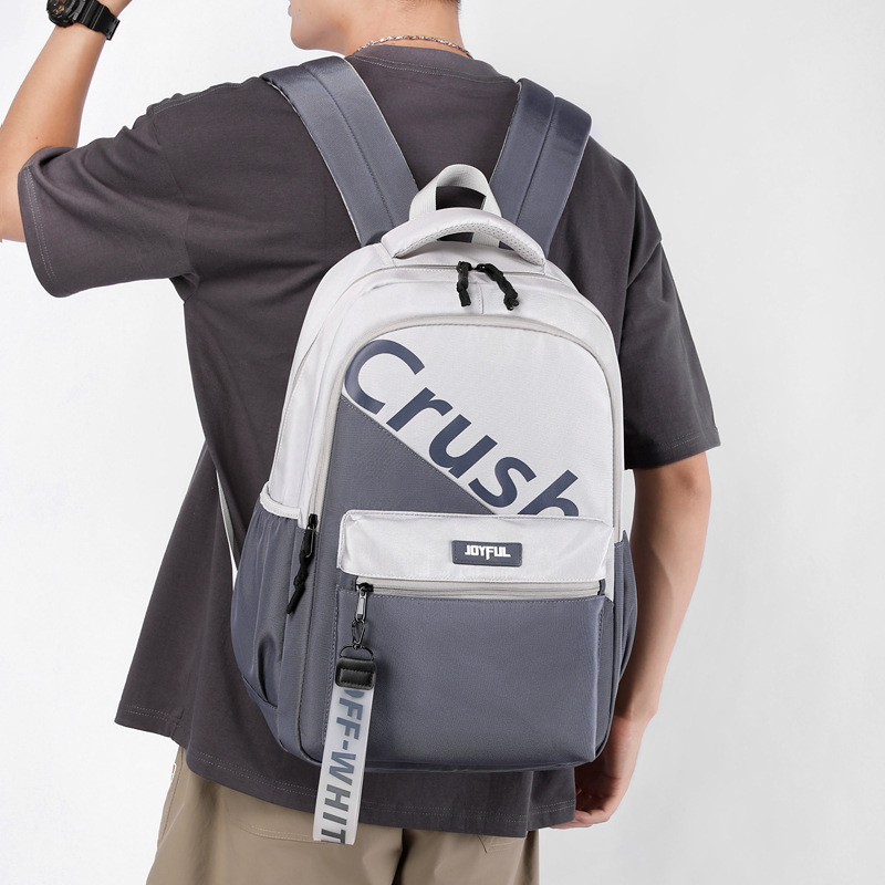 New student schoolbag ins casual backpack for junior high school and senior high school students, lightweight and lightweight backpacks for both boys and girls on campus full figure