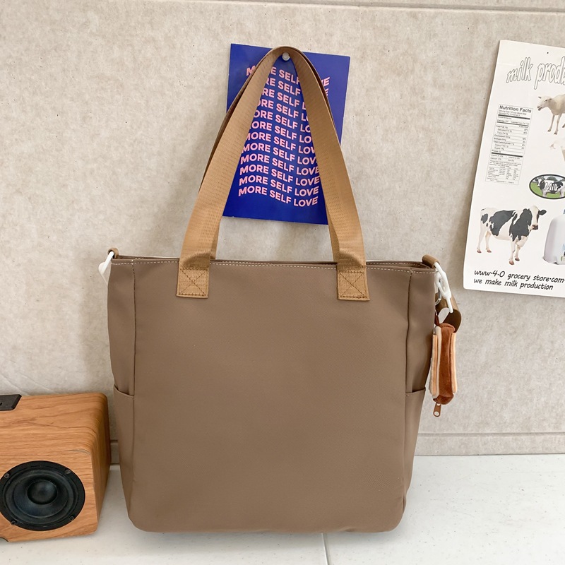 High appearance level single-shoulder bag for girls, Japanese-style Instagram cute food tote large bag, primary and secondary school students' textbooks for class, hand-carried bag Specification drawing