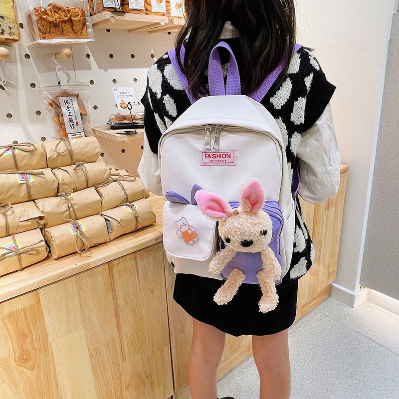 New cartoon little rabbit early education children's schoolbag, cute baby casual backpack for boys and girls in kindergarten small class Application Scenario