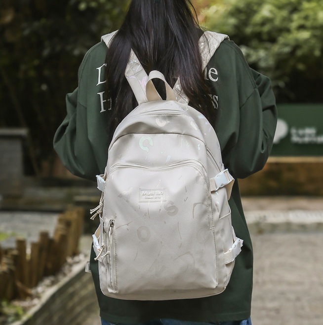 High-appearance-level schoolbag for girls in grades three to six of primary school, ins-style backpack, niche printed large-capacity backpack full figure