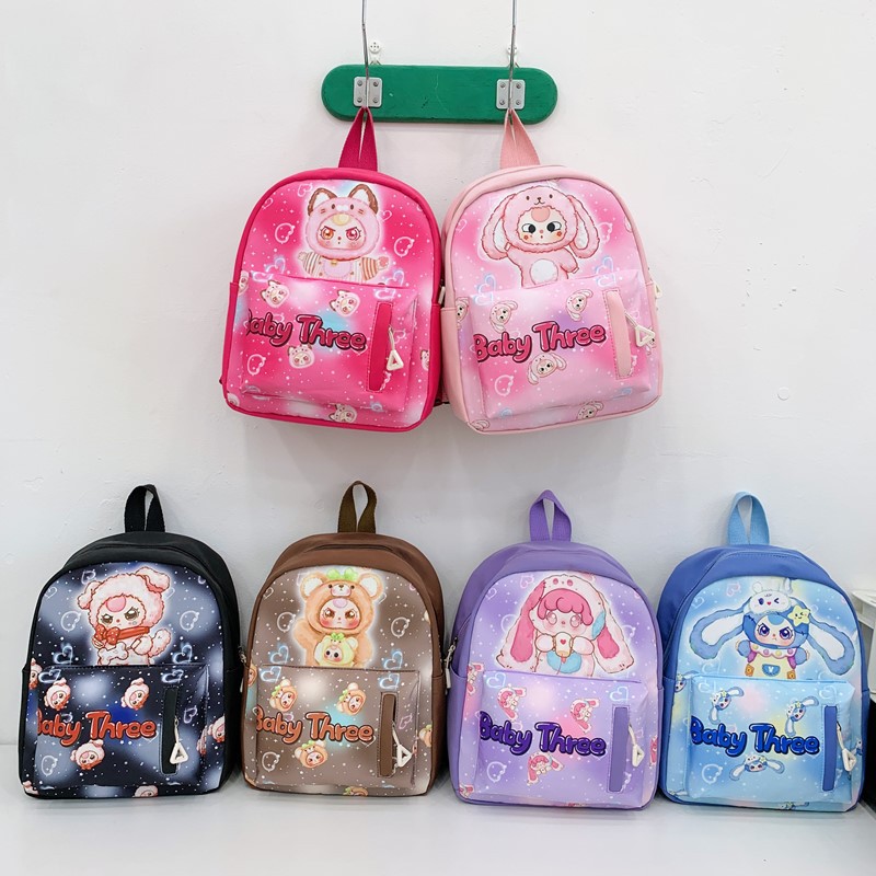 Cute cartoon backpacks for kindergarten and primary school students, boys' and girls' backpacks 2025 new style, large-capacity children's backpack trend full figure