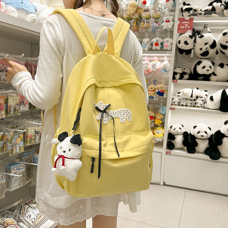 A Japanese-style ins high-appearance-level, fresh and sweet candy-colored backpack, a lightweight and large-capacity backpack for spring outings for junior and senior high school students details Picture