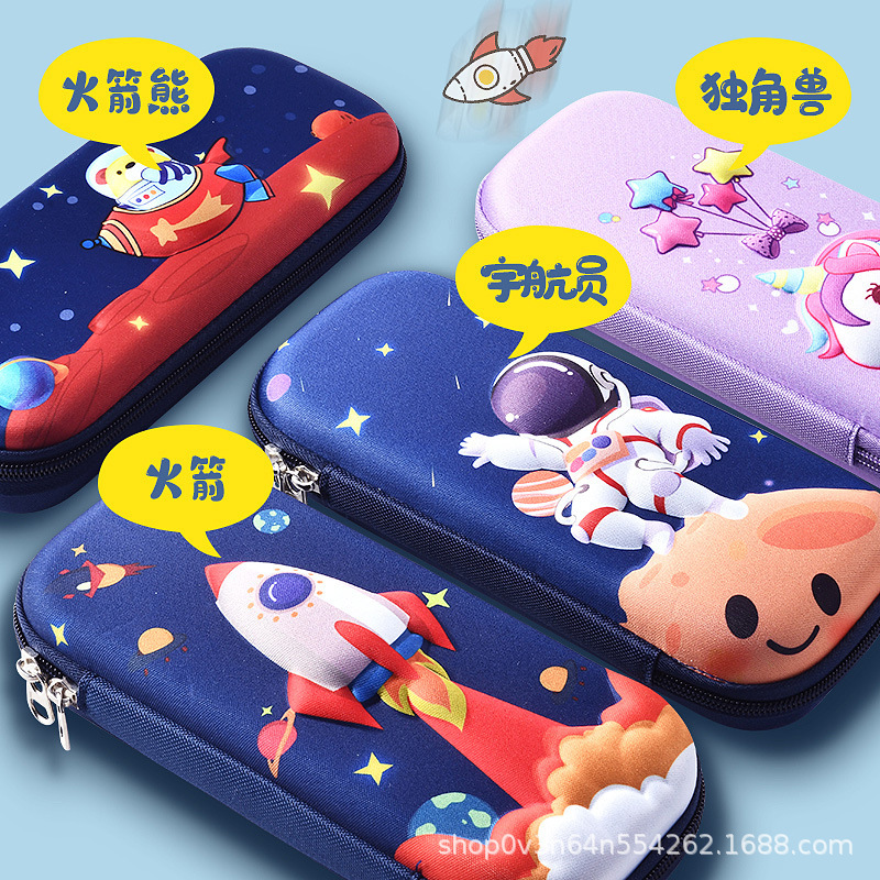 New popular children's pencil case, cartoon stationery box for primary school students, creative pencil case, colorful and fun storage for children details Picture