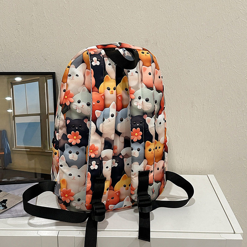 A new high-appearance-level personalized graffiti backpack from Japanese Instagram, featuring a fresh and cute style. It's a large-capacity backpack for junior and senior high school students Specification drawing