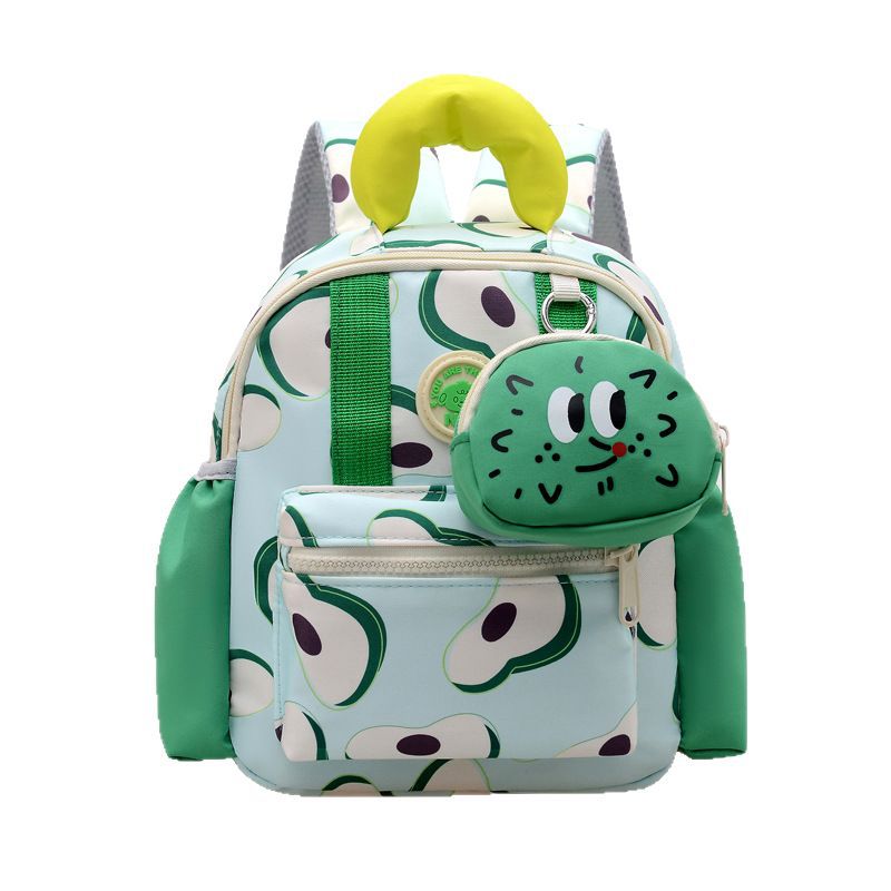 2025 New style children's schoolbag: Korean-style boys' color-blocking and color-blocking backpack for going out, for girls in the middle and small classes of kindergarten Item Picture
