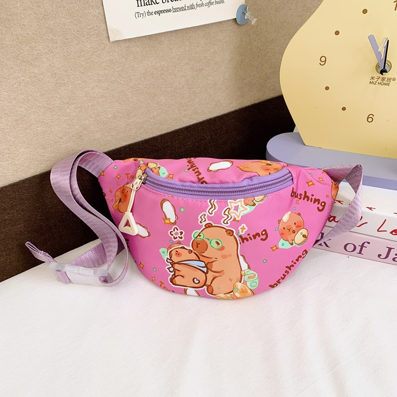 Winter new Korean-style children's waist bag, cute cartoon clothing and accessories for babies, coin purse, fashionable chest bag for kindergarten details Picture