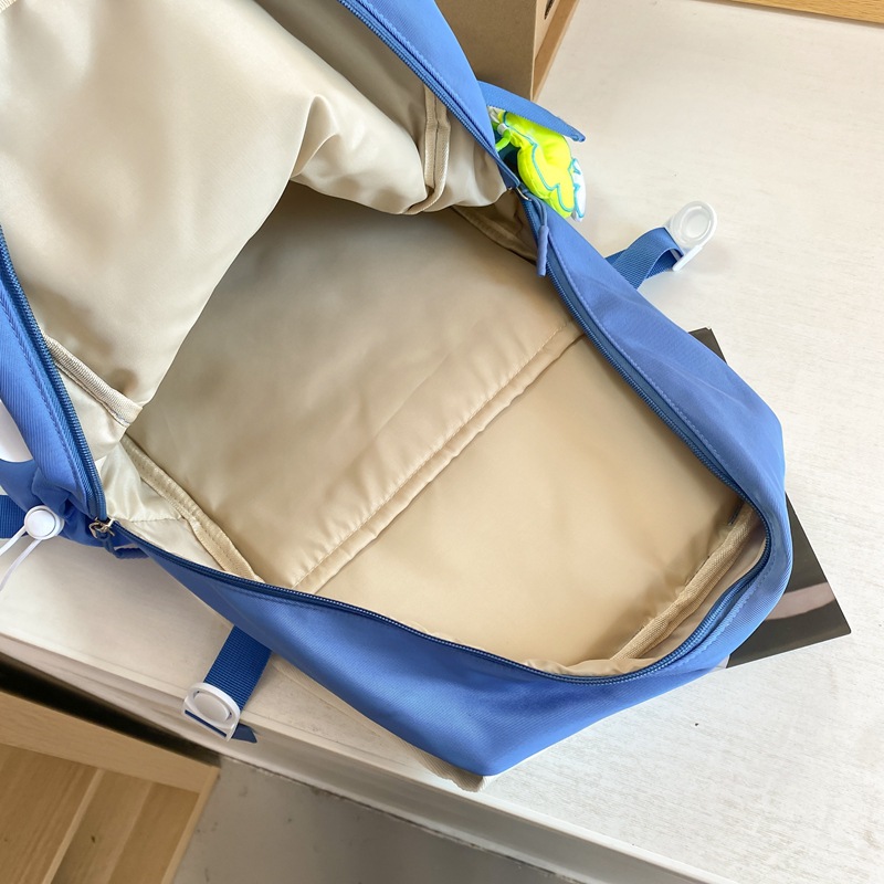 Korean InS-style, niche school style student backpack, large-capacity casual sports, color-blocking and spliced backpack Application Scenario