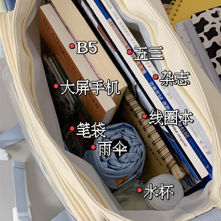 A new Japanese-style, high-appearance-level, school-style, 2D girl's "Baji Pain Bag" casual, simple and lightweight commuting crossbody bag Application Scenario