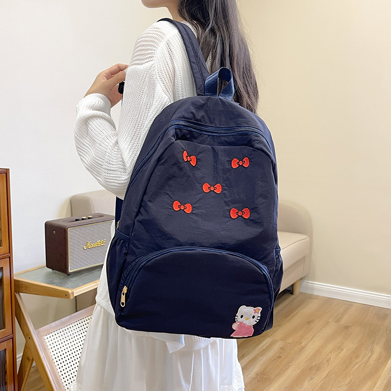 Cute girl bow backpack 2024 back-to-school season New small backpack for girls and children's tutorial classes details Picture