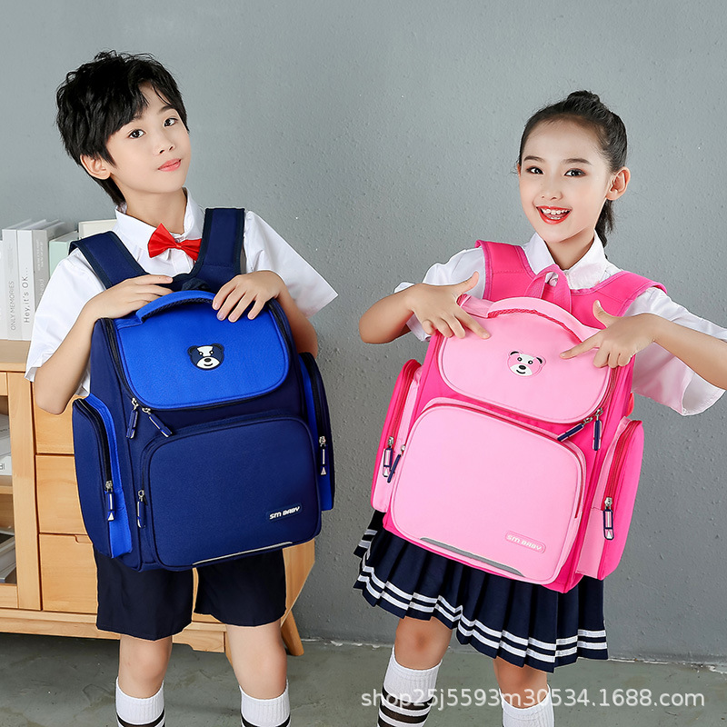Factory direct sales of school bags for primary school students with logo printing, customized tutorial classes for children's training institutions, wholesale of printed backpacks details Picture