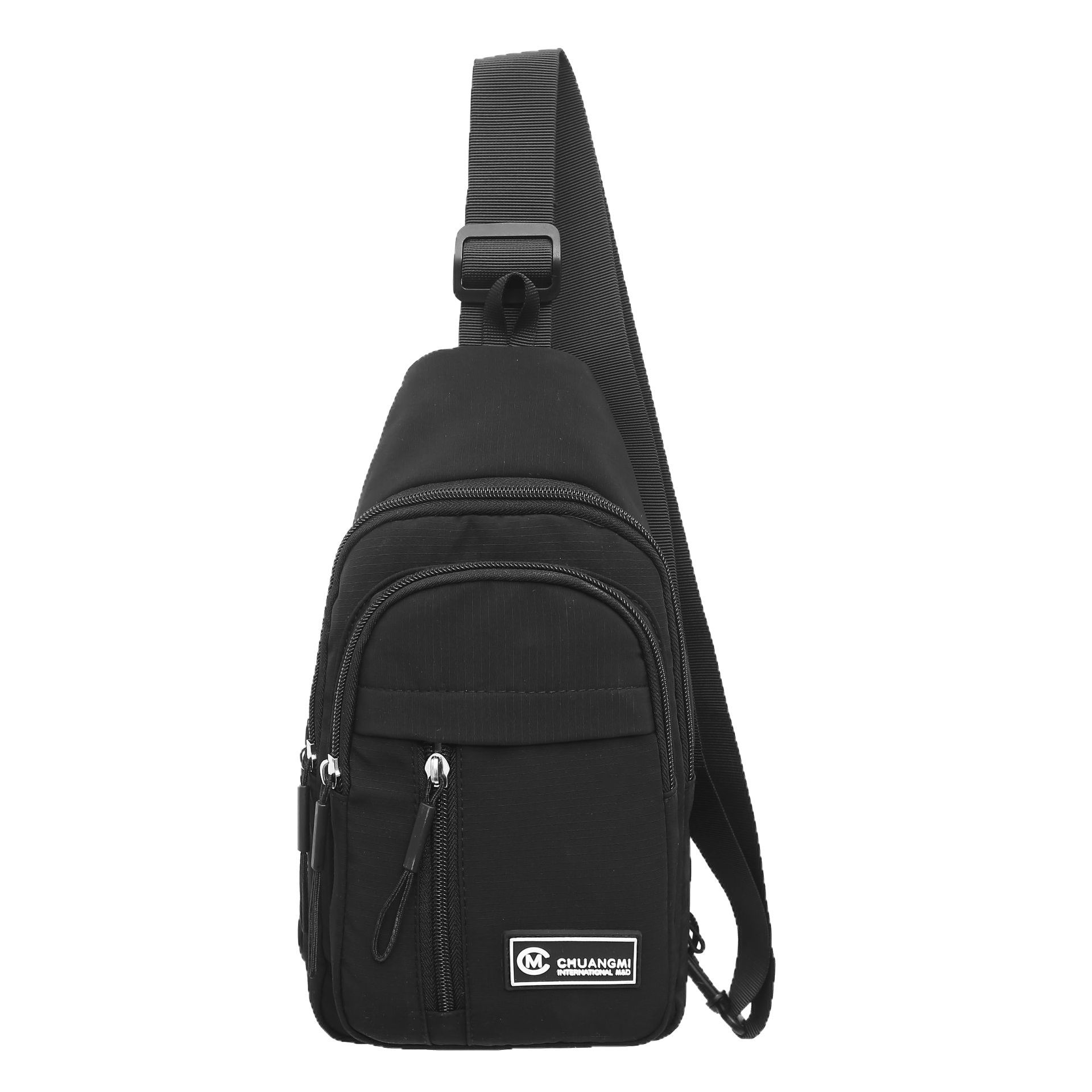 Trendy new single-shoulder bag for both men and women, fashionable, simple and versatile chest bag, casual travel couple crossbody bag Item Picture