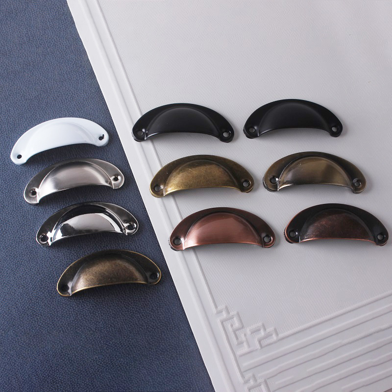 Factory direct supply of drawer handles, shell handles, semi-round, antique bronze, hardware handles, household baker handles Application Scenario