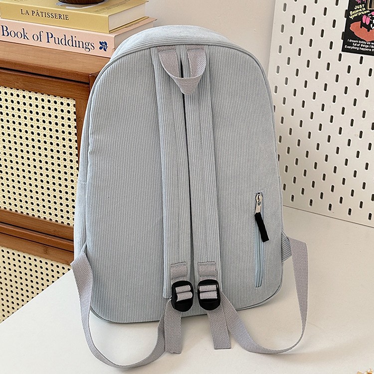 Ins-style Japanese-style soft girl schoolbag, Korean-style solid color versatile girl backpack, large capacity, high appearance level, cute backpack Specification drawing