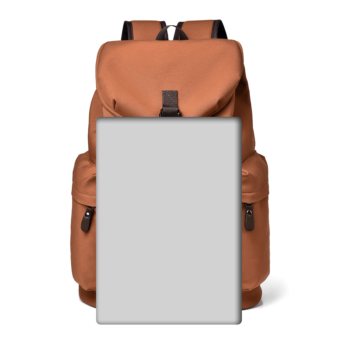 The new college student schoolbag is lightweight, fashionable and trendy. It features a large-capacity travel bag, a retro men's backpack and a canvas backpack details Picture