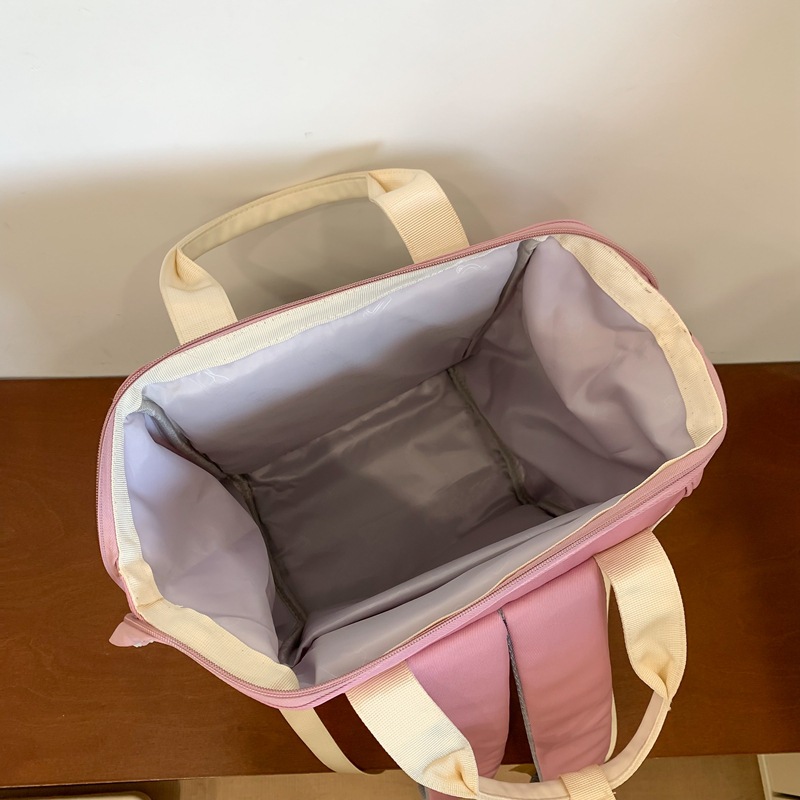 Korean-style ins school style versatile schoolbag, Japanese-style cute girl college student hand-held backpack, hot mom with kids bag Application Scenario