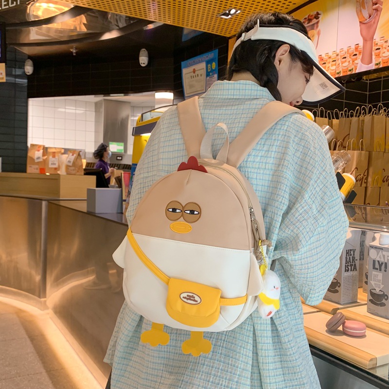 Schoolbag for girls, cute original plush backpack for primary school students, embroidered, versatile, fashionable, soft and cute, lightweight and lightweight backpack full figure