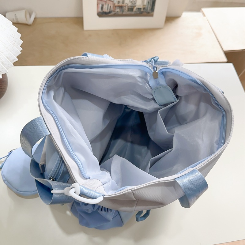 Primary school student tutorial bag, hand-held bag, shoulder bag, girls' versatile color-blocking tote bag, large-capacity file bag, book bag for class Application Scenario